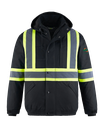 CAMPOR - L01277 Blouson d'aviateur 3 en 1 haute-visibilité avec capuchon amovible (NOIR) - BR. 13991 (MG) 2 COUCHES